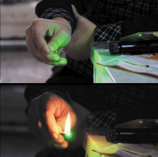 New 532nm Laser Pointer Pen Adjustable Focus 301 Keyed for 5000-10000 Meters Green Laser Pointer +1x Rechargeable 18650 Battery +1x Battery Charger