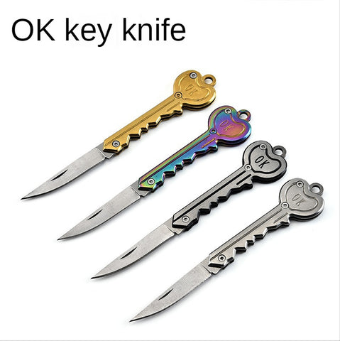 Outdoor Mountaineering Self-defense Portable Knife OK Key Knife Mini Key Knife Demolition Express Knife