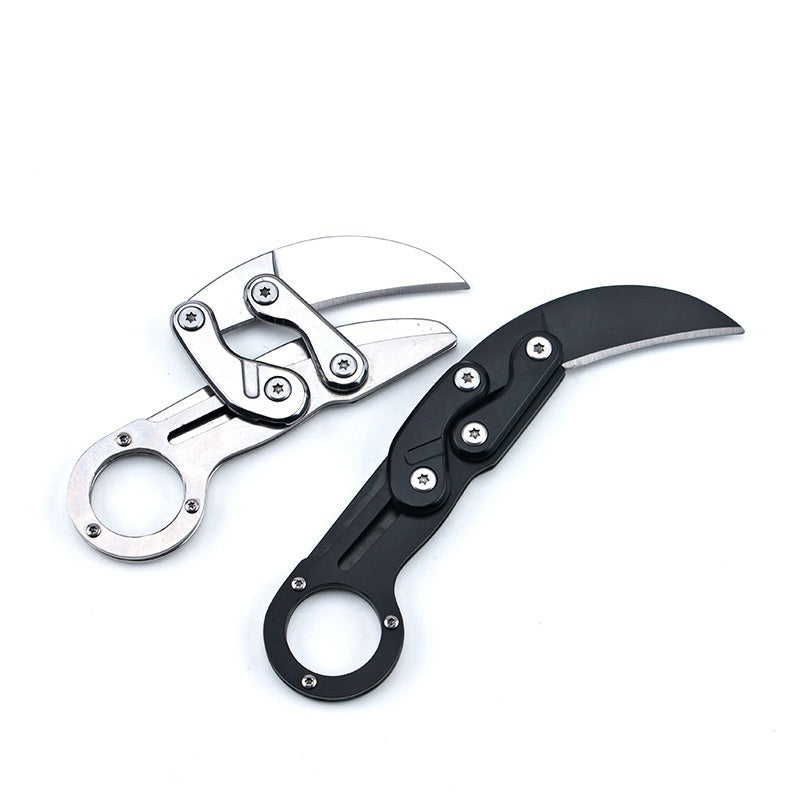 Outdoor multifunctional folding knife knife High hardness self-defense portable claw survival mechanical claw knife straight knife folding knife
