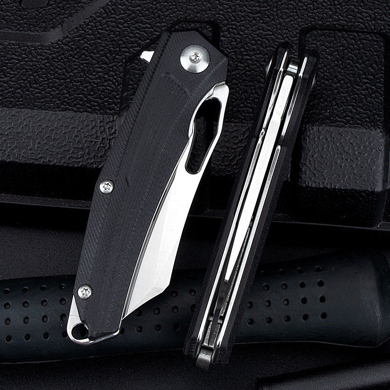 Portable self-defense knife bearing sharp folding knife D2 folding fruit knife stainless steel mini outdoor knife