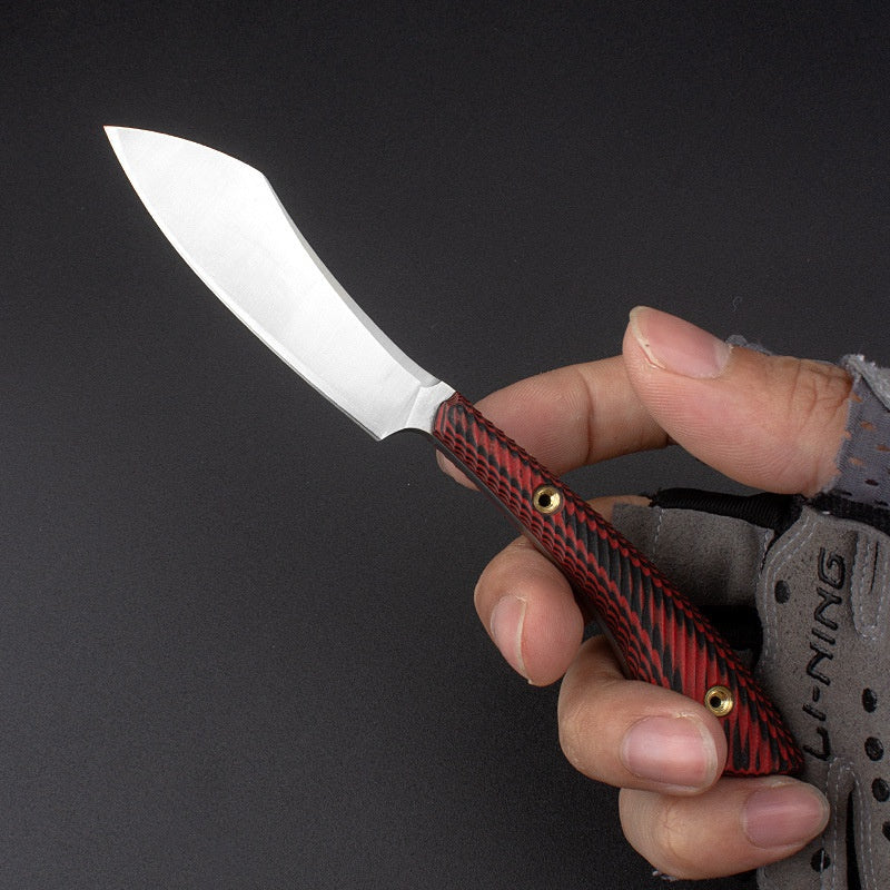 Outdoor sharp pocket knife Portable camping survival tactical saber D2 steel mini straight knife fruit knife