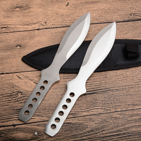 3pcs / 6pcs Throwing Knife Set with scabbard (6 eyes) dart Ninja kunai hunting knife tactical fixed blade