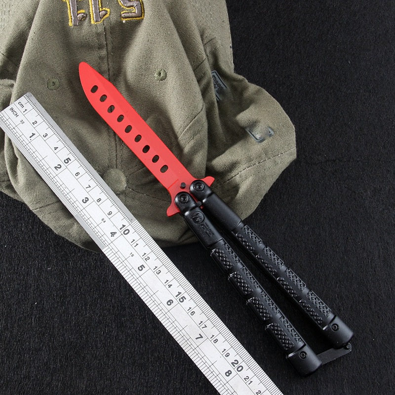 Training practice tool trainer 226 mm butterfly folding knife Sure Spring butterfly training knife