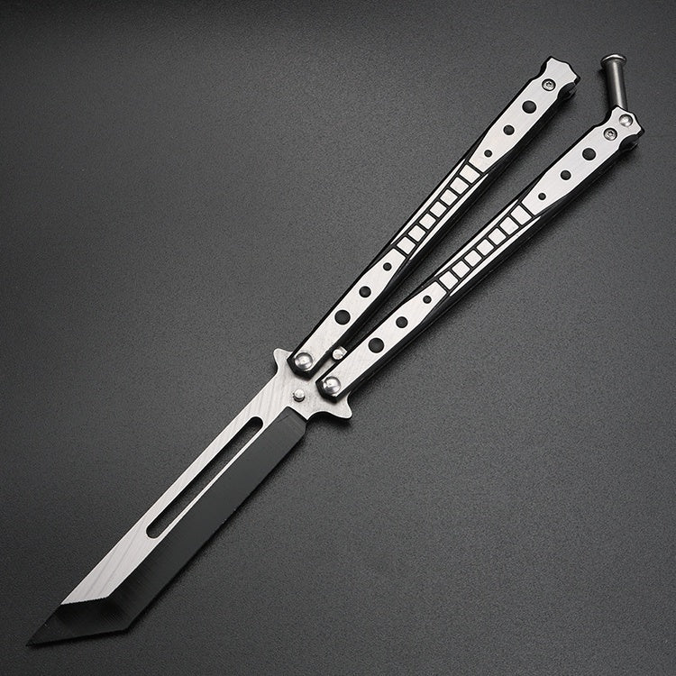 Professional practice knife without blade, novice practice butterfly knife, swing knife all-steel safety design