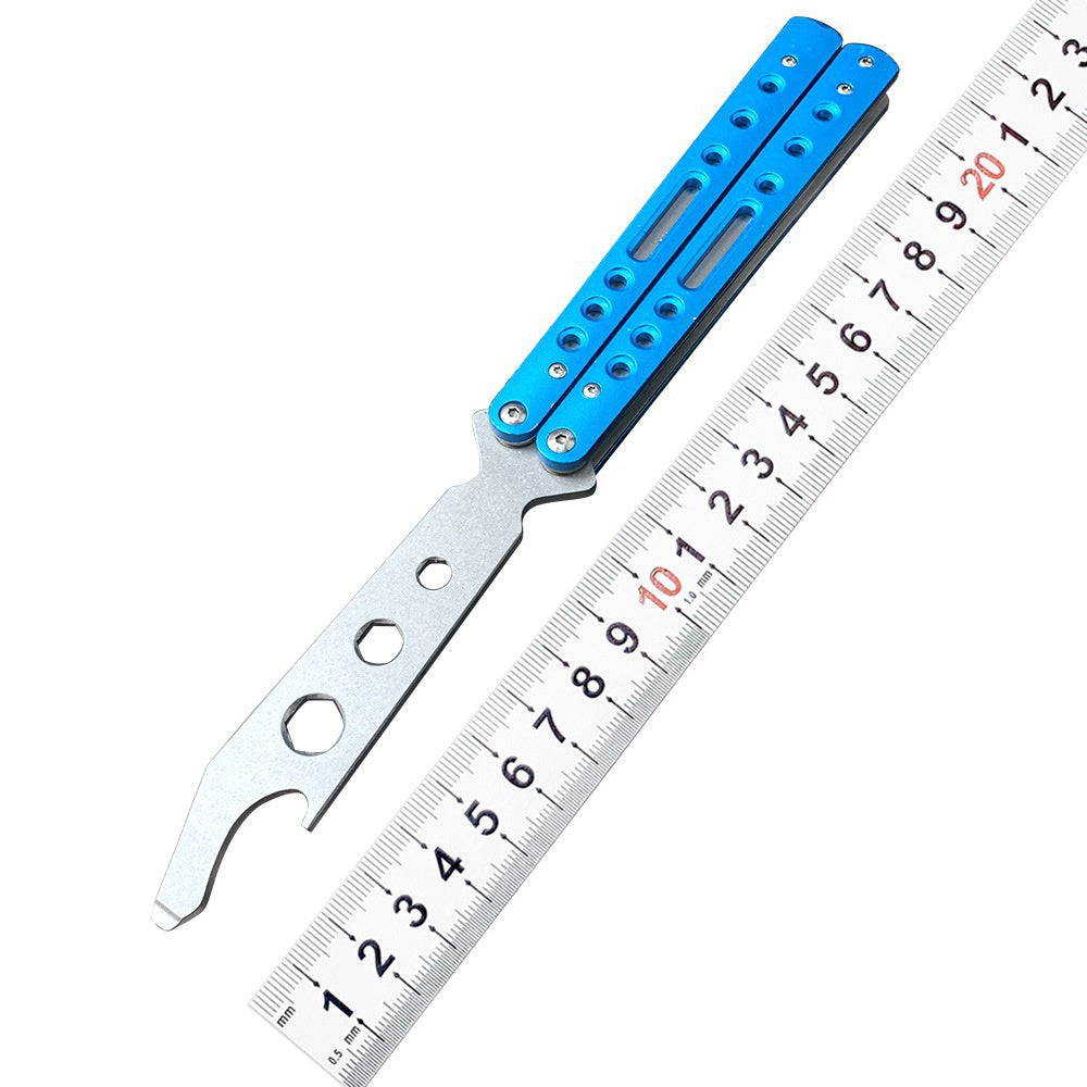 Ball bearing butterfly practice knife uncut butterfly swing knife outdoor folding knife play with small knife practice swing knife