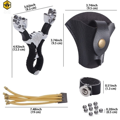New Professional Stainless Steel Slingshot Set Outdoor Hunting Catapult Powerful Slingshot Bow