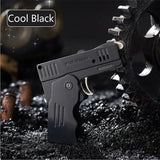 Dual Flame Jet Lighters Gun shape Foldable Lighter New Spray Gun Butane Lighters Gas Cigarette Lighter For Man Gift(Without Gas)
