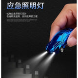 Mini Portable Keychain Flashlight USB Electric Lighter Tobacco Cigarette Charging Lighter Outdoor Windproof Lighters