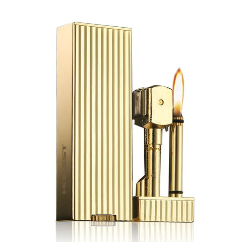 Personality and creativity retro pull open flame cigarette lighter pure copper kerosene lighter smoking accessories(No GAS)