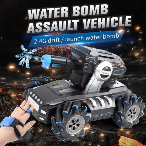 56% OFF 2.4G Remote Control Tank Car Drifting Water Bomb Tank Remote Control Car