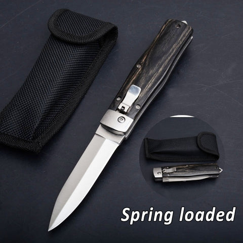 2025 Survival Knife spring Blade knife spring loaded Hunting Knife Assisted Knife | POPOTR™