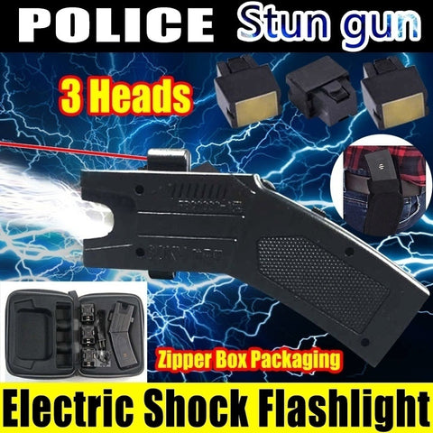 2025 High Voltage Flashlight Stun Gun Volts Electronic Stun Gun For Sale Self-defense Weapons For Women Survival Camp | POPOTR™