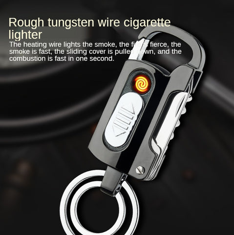 2025 Cigarettænder Lomme Vindtæt Lighter Genopladelig Lighter Nøglering Lighter Knife| POPOTR™