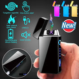 2025 Cigarette Lighter Windproof Lighter USB Lighter Rechargeable Lighter Electric Lighters Arc Lighters For Sale | POPOTR™