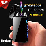 2025 Cigarette Lighter Windproof Lighter USB Lighter Rechargeable Lighter Electric Lighters Arc Lighters For Sale | POPOTR™