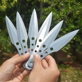 3/6Pcs 6.5"" Tactical Throwing Knife Set Stainless Steel Fixed Blade Combat Ninja Kunai Hunting Accessories