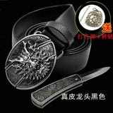 2026 Unique non-mainstream trendy brand animal belt self-defense knife, multifunctional leather belt knife | POPOTR™