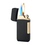2025 808 open flame conversion straight punch double fire inflatable lighter, creative windproof logo custom lighter | POPOTR