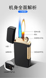 2025 808 open flame conversion straight punch double fire inflatable lighter, creative windproof logo custom lighter | POPOTR