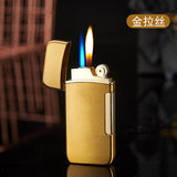 2025 808 open flame conversion straight punch double fire inflatable lighter, creative windproof logo custom lighter | POPOTR