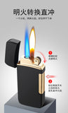 2025 808 open flame conversion straight punch double fire inflatable lighter, creative windproof logo custom lighter | POPOTR