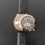 Personalized creative watch charging lighter usb metal men's watch with real watch cigarette lighter