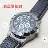 Personalized creative watch charging lighter usb metal men's watch with real watch cigarette lighter
