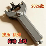 Automatic loading Slingshot Automatic slingshot Removable magazine with rubber band Leather pocket Toy Portable quick loading