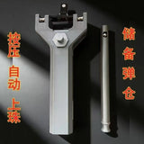 Automatic loading Slingshot Automatic slingshot Removable magazine with rubber band Leather pocket Toy Portable quick loading