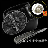 2026 Unique non-mainstream trendy brand animal belt self-defense knife, multifunctional leather belt knife | POPOTR™