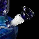 10.7"" Blue Pattern Glass Hookah Water Smoking Pipe Bubbler W/ Ice Catcher Shisha Hookah