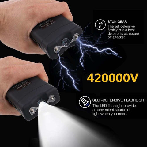2025 POLICE 928 Shock Flashlight Stun Gun Taser Torch Rechargeable with LED Flashlight| POPOTR™