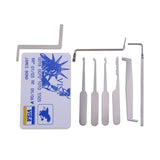 24pcs Lock Padlock Picking Tools Kit Transparent Key Extractor Lock Pick Gun Set Credit Card Tools