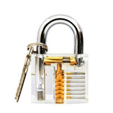 24pcs Lock Padlock Picking Tools Kit Transparent Key Extractor Lock Pick Gun Set Credit Card Tools