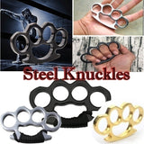 Portable Steel Knuckles Survival Self-Defense Tool Tactical Survival EDC Fighting Camping Outdoor Tools