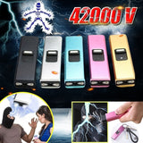 2025 New Electric Shock Portable Shock Electric Baton Stun Gun Rechargeable with Safety Disable Pin LED Flashlight| POPOTR™