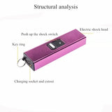 2025 New Electric Shock Portable Shock Electric Baton Stun Gun Rechargeable with Safety Disable Pin LED Flashlight| POPOTR™