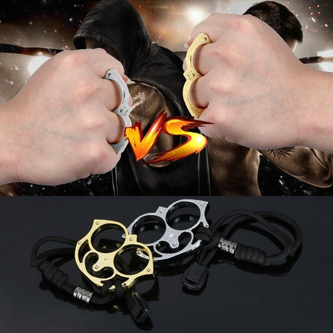 New Stainless Steel EDC Window Breaker Self Defense Tools Fist Finger Buckle Ring Multifunction Keychain