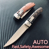Tactical Gear AUTO Fixed Blade EDC Survival Knives Spring Assisted Knife Outdoor Camping Combat Hunting Knife