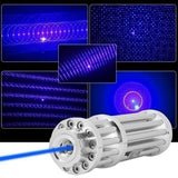 High Power Laser Pointer Pen Ignition Laser Flashlight Irradiate 5000m Laser Pen with Battery + Battery Charger + Protective Glasses + 5 Replacement head