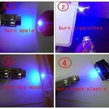 High Power Laser Pointer Pen Ignition Laser Flashlight Irradiate 5000m Laser Pen with Battery + Battery Charger + Protective Glasses + 5 Replacement head