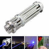 High Power Laser Pointer Pen Ignition Laser Flashlight Irradiate 5000m Laser Pen with Battery + Battery Charger + Protective Glasses + 5 Replacement head