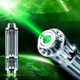High Power Laser Pointer Pen Ignition Laser Flashlight Irradiate 5000m Laser Pen with Battery + Battery Charger + Protective Glasses + 5 Replacement head
