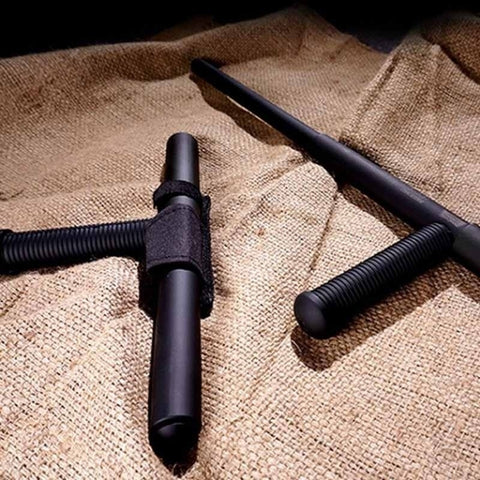 2025【T Turn T Stick 】 Self Defense Retractable Type T Stick Outdoor Taktstock Supplies Martial Arts Camping Fitness Security Equipment Tonfa Stick Protection Baton (2 Size for Choose)  shield | POPOTR™