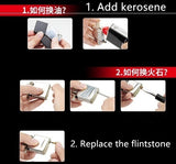 【QINQUAN】Retro kerosene Lighter fire starter Cigarette Lighter Outdoor Windproof Lighter man Gift(Without Kerosene)