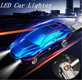 Mini Portable Keychain Flashlight USB Electric Lighter Tobacco Cigarette Charging Lighter Outdoor Windproof Lighters