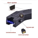 2025 Safety Self-defense Tools Women's Outdoor Camping Remote Electric Shock Stun Gun Super Bright Flashlight Multi-function Mini Rechargeable Taser Selfdefense Outdoor Rechargeable| POPOTR™