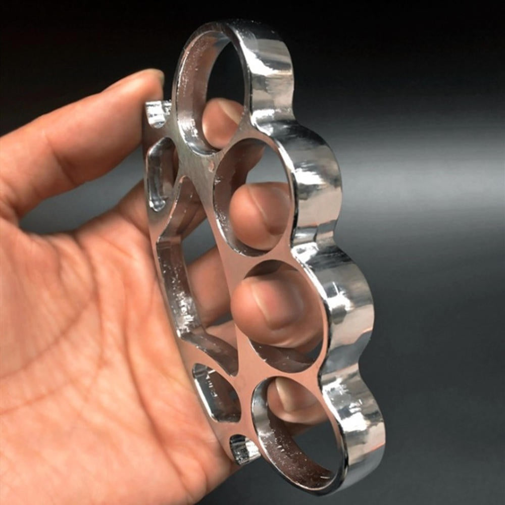 2020 New Arrival EDC Brass Knuckles Ring Alloy Knuckles Tactical Survival Multi-Functional Self Defense Tool Color Black Silver Gold (3 color 1pc/2pcs Optional)