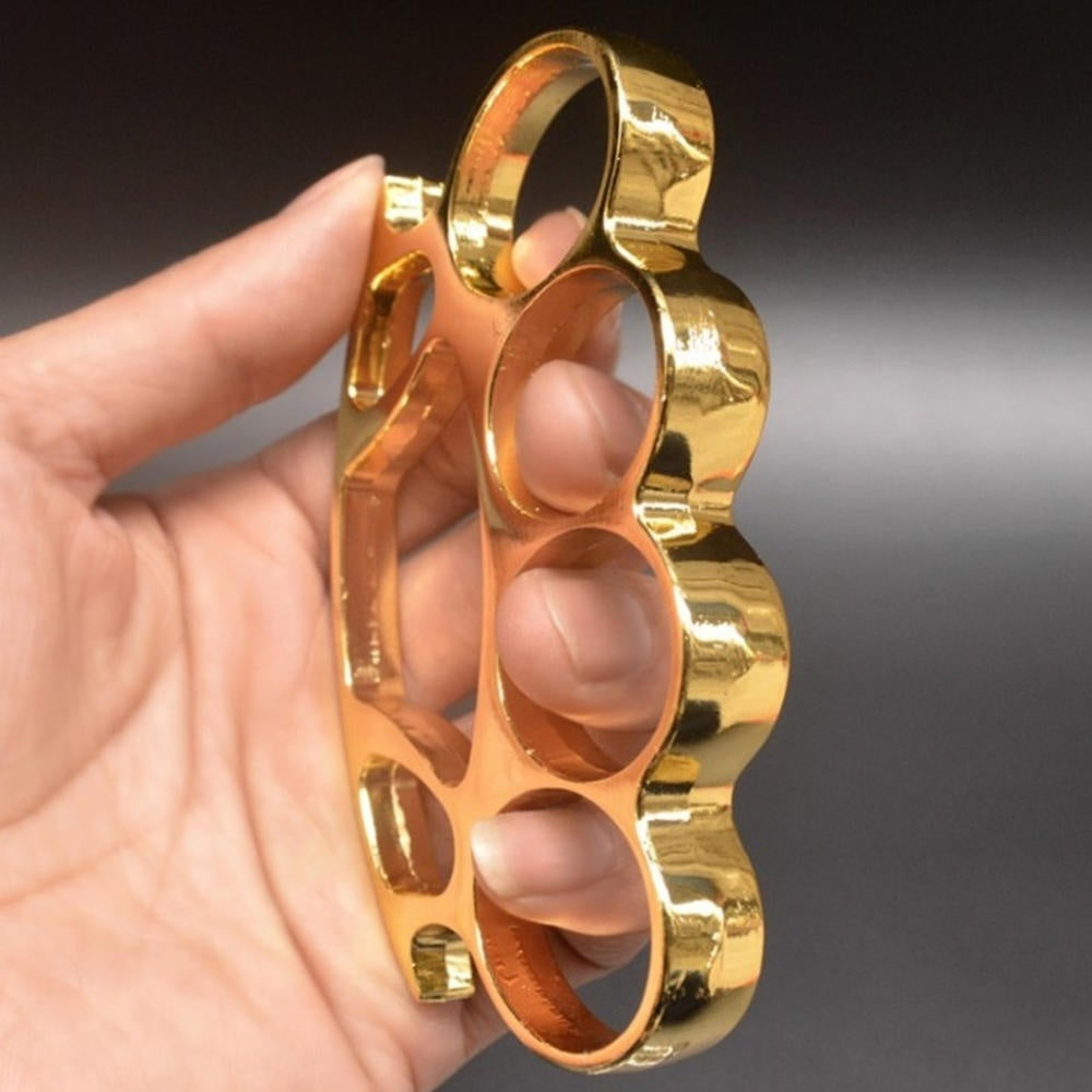 2020 New Arrival EDC Brass Knuckles Ring Alloy Knuckles Tactical Survival Multi-Functional Self Defense Tool Color Black Silver Gold (3 color 1pc/2pcs Optional)