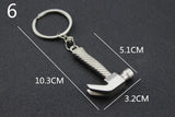 【Free gift】Buy 2 Get 3!!! 20 Style Creative Mini Tools Wrench Saw Ruler Spanner Key Chain Ring Keyring Metal Keychain